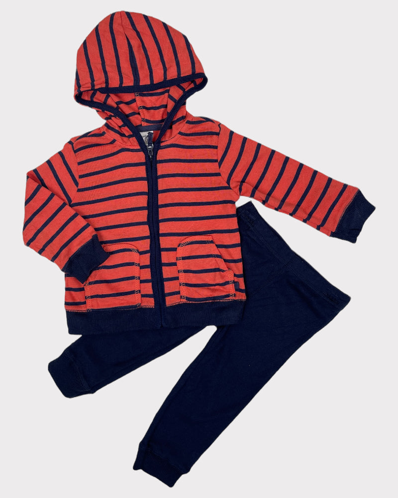 Carter's Boys 2 Piece Set - Hooded Jacket And Pants (12M)