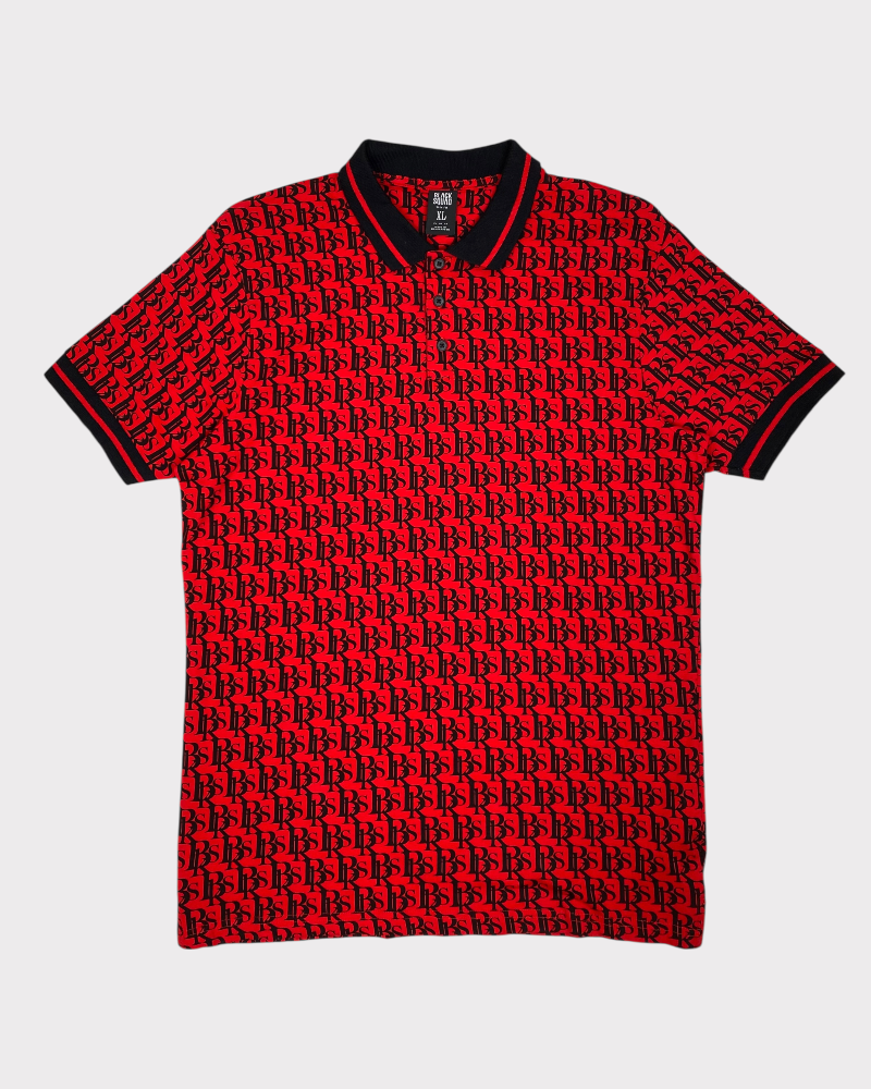 Red black squad polo (XL)