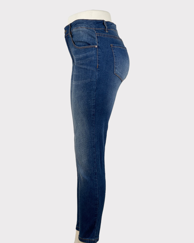 Tahari Blue Classic Skinny Jeans (W30)