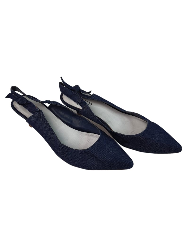 Eram Denim Blue Kitten Heels ( 8 )