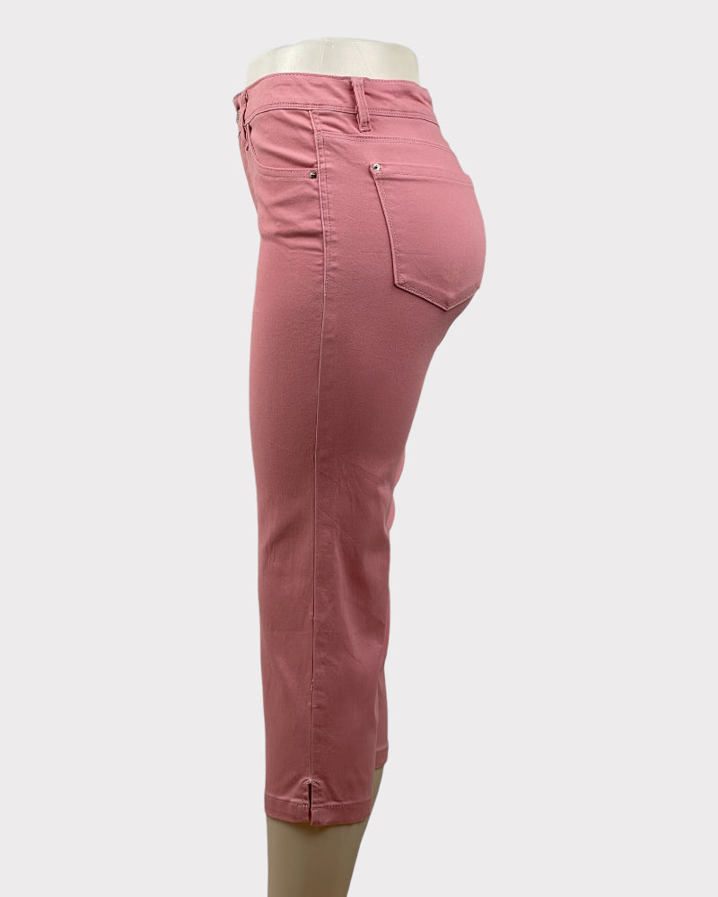 Curve Appeal Pink Capri Jeans (8)