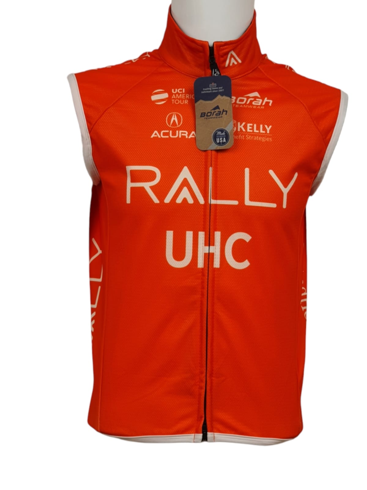 Borah Orange Rally Sleeveless Cycling Tops (S)