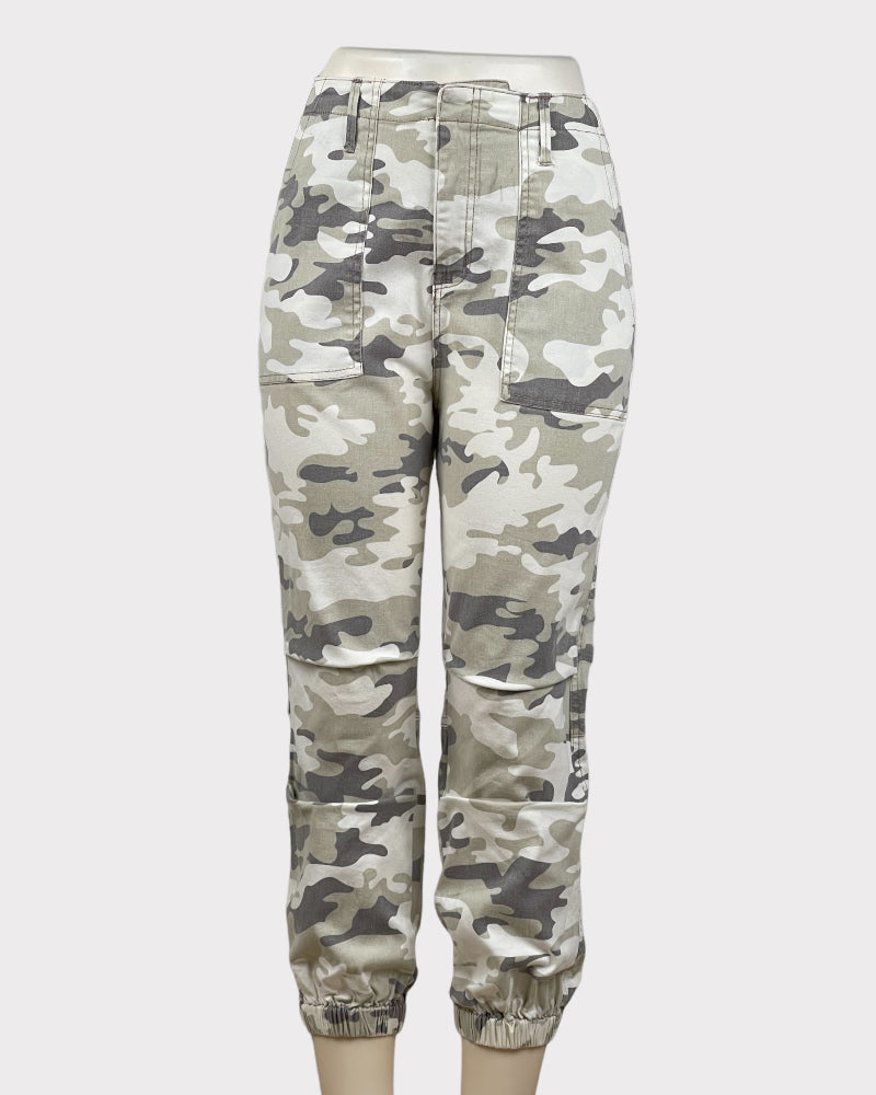 Tinseltown Light Camo High Rise Cargo Jogger (W30)