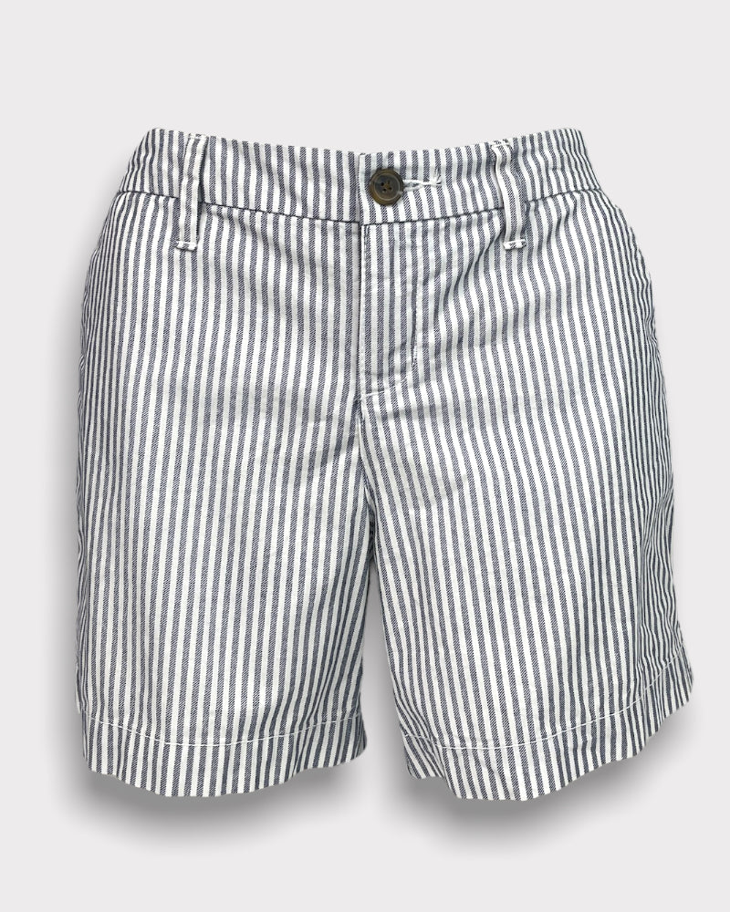 Old Navy White And Blue Striped Everyday Shorts (W29)