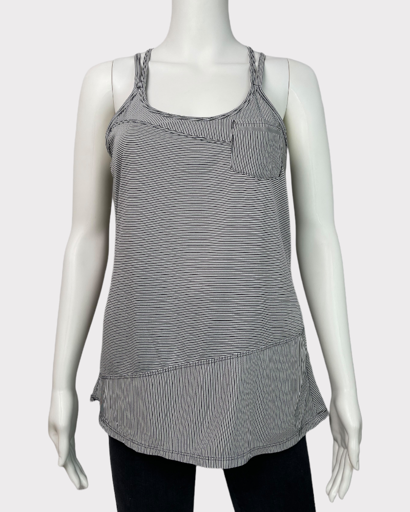 RBX White and Black Striped Tank Top (S)