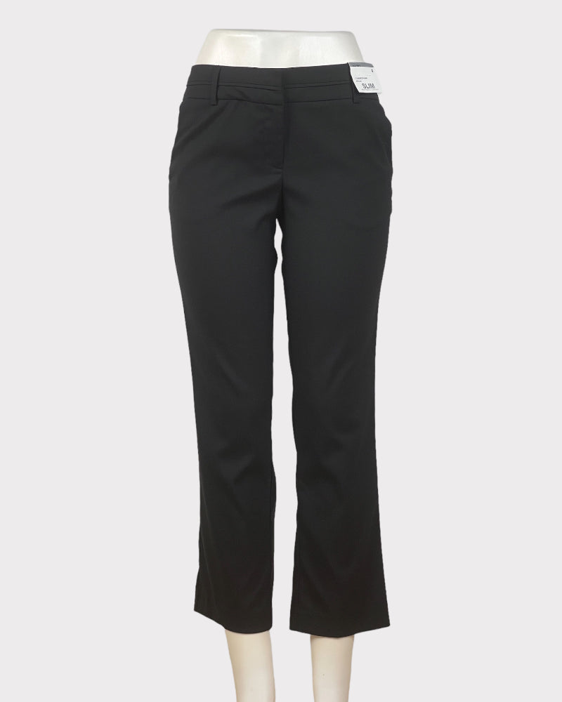 New York & Company Black Slim Mid-Rise Ankle Pants (W31)