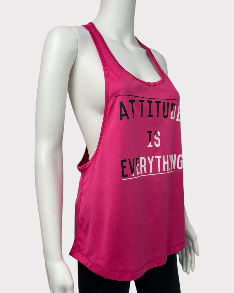 Soffe Pink Attitude Is Everything Tank Top (S)