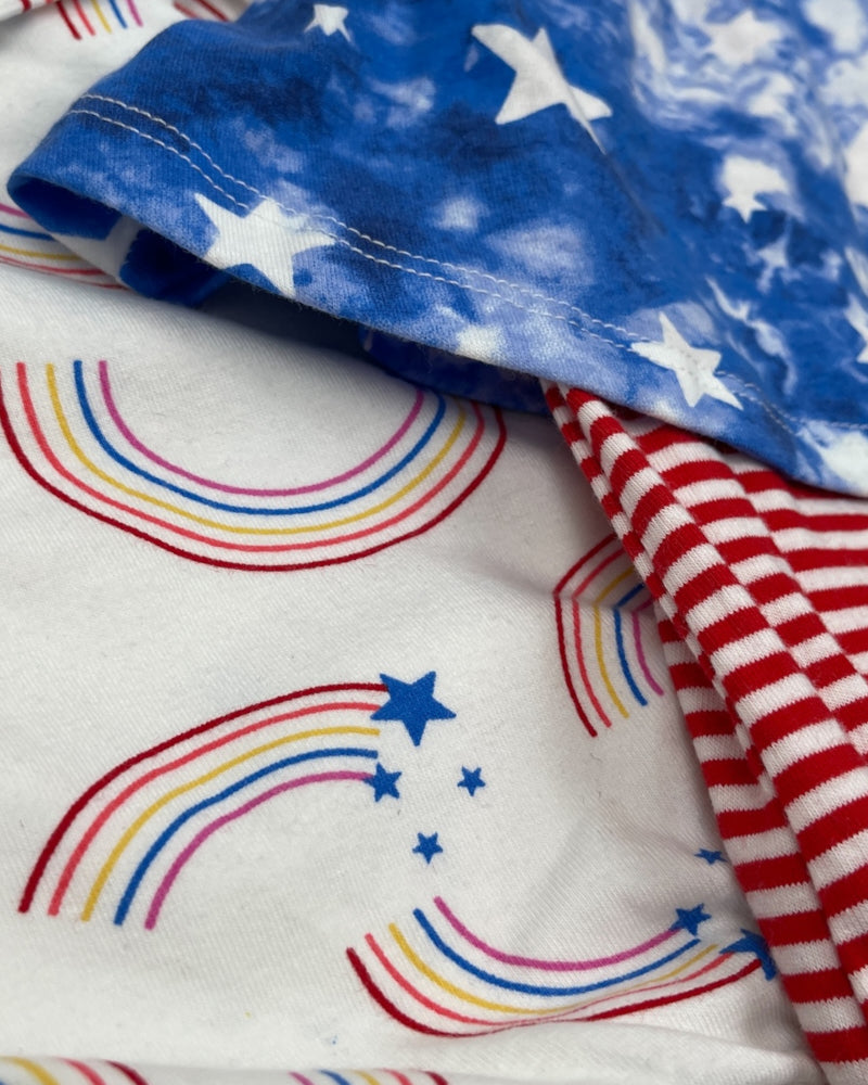 Cat & Jack Pack Of 2 - Rainbow And Stars Bodysuits (6-9M)