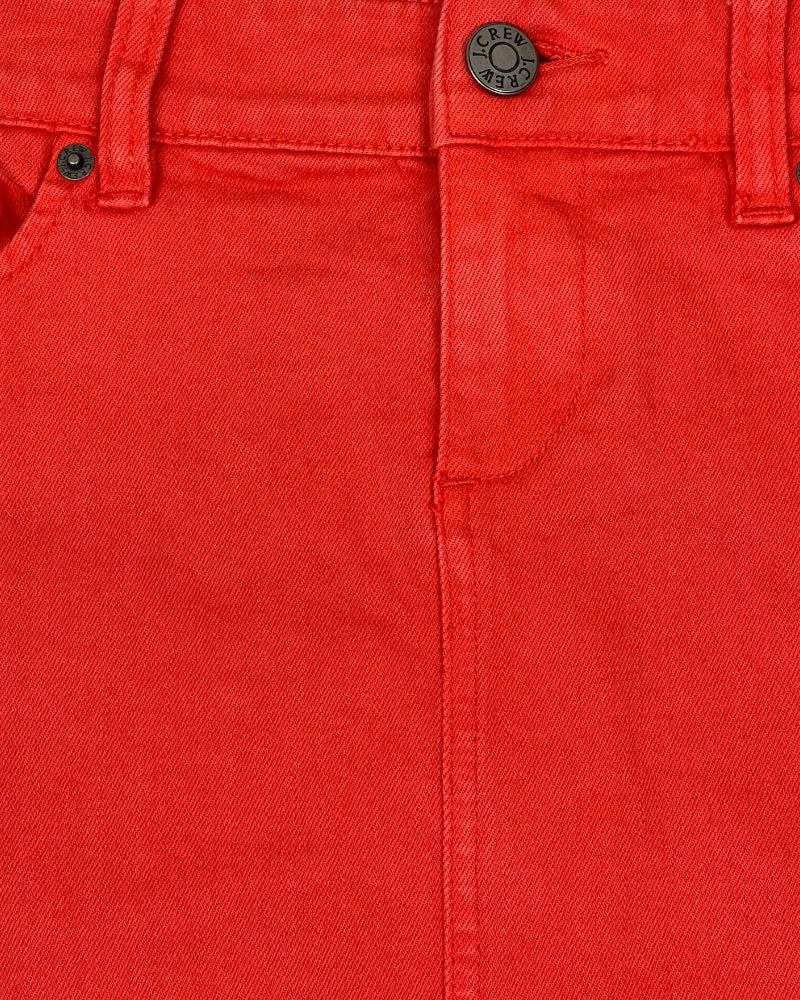 J. crew Red-Orange Denim Mini Skirt (W28)