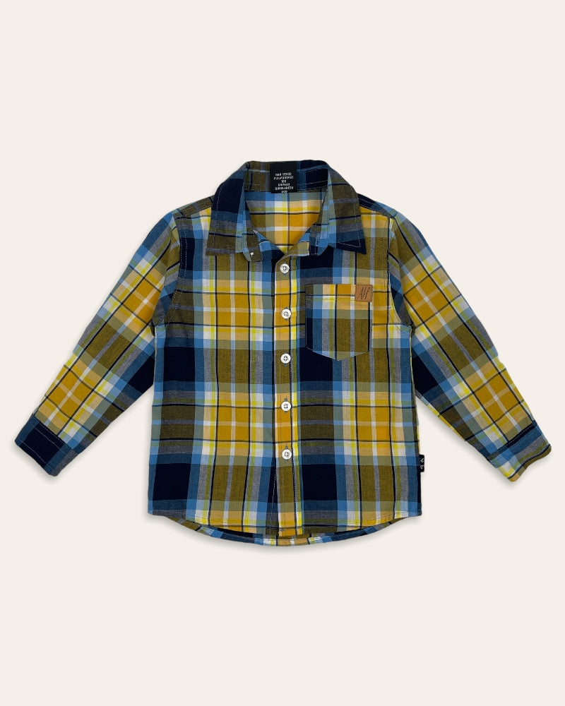 American Hawk Boys Long Sleeve Check Shirt (3T)