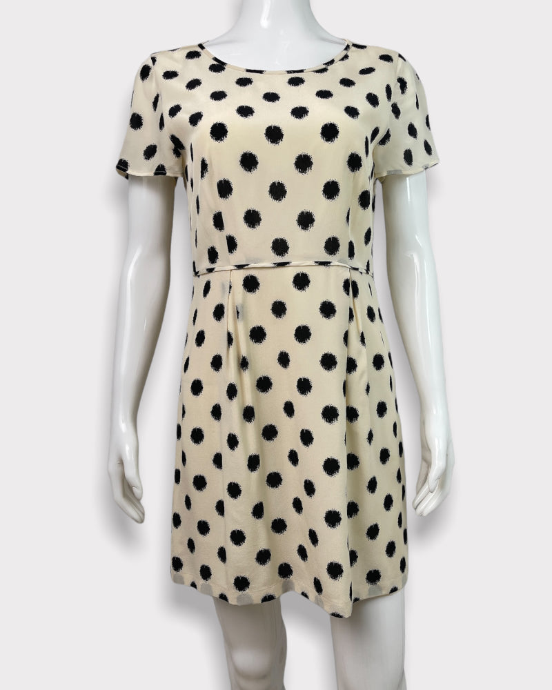 Broadway &amp; Brooms Polka Dot Short Sleeve Short Dress (S)