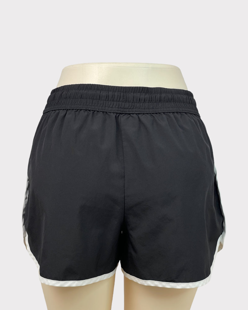 Fila Black With Purple Detail Active Shorts (M)