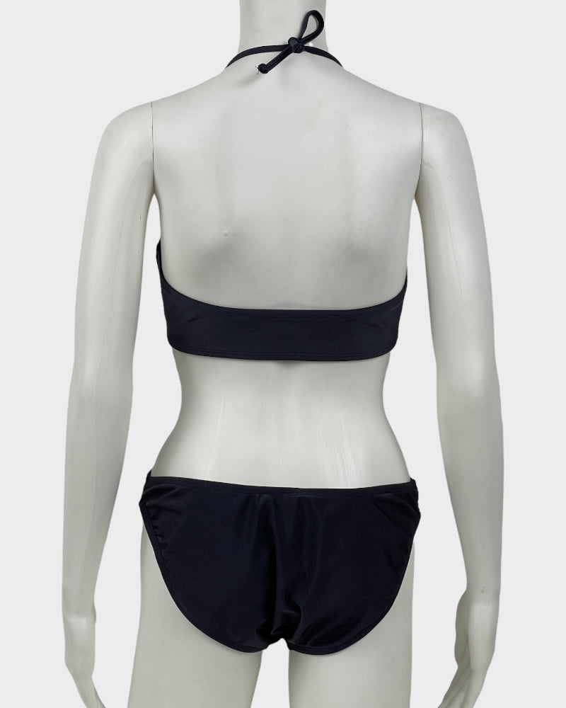 Xhilaration Blue Gem Stone Detail Backless Swimsuit (L)