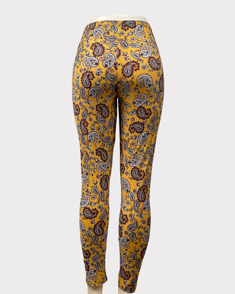 Kristin Nicole Paisley Print Leggings (XL)