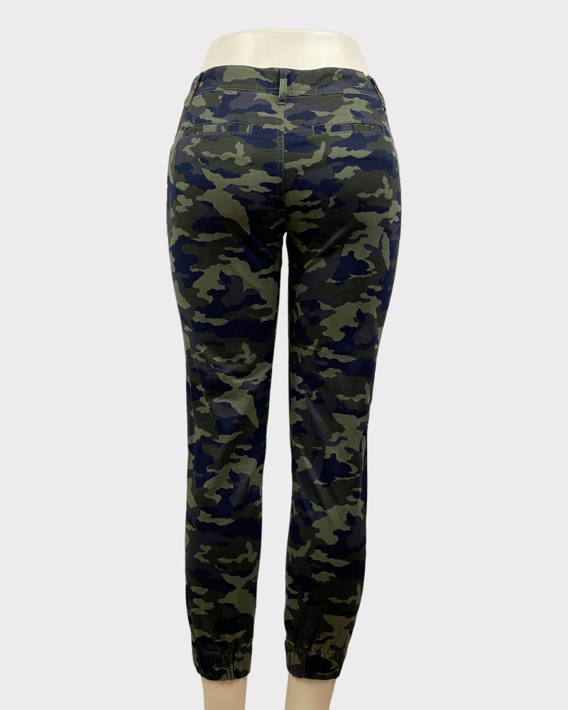 Joe Fresh Blue and Green Camo Jogger (W29)