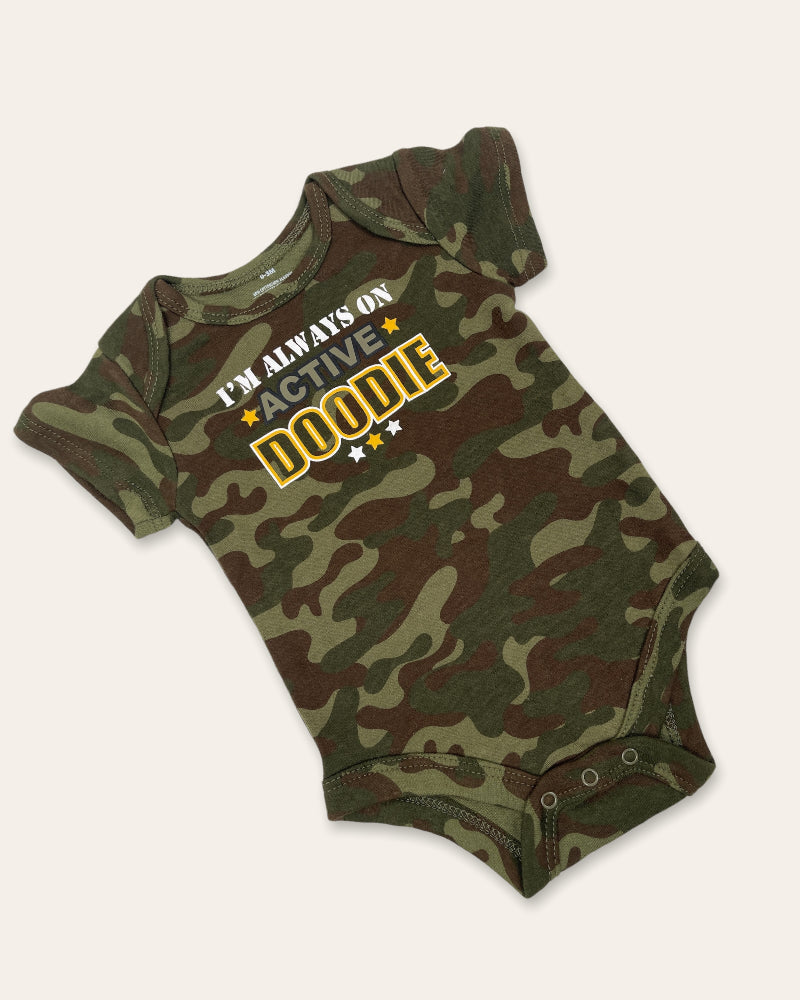 Generic Boys Camo Print Shortsleeve Bodysuit (0-3M)