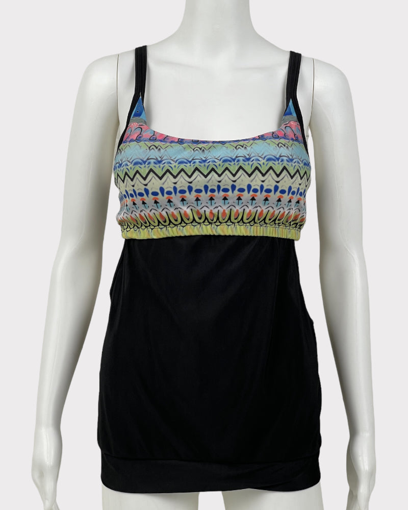 Black Printed Tankini (M-L)