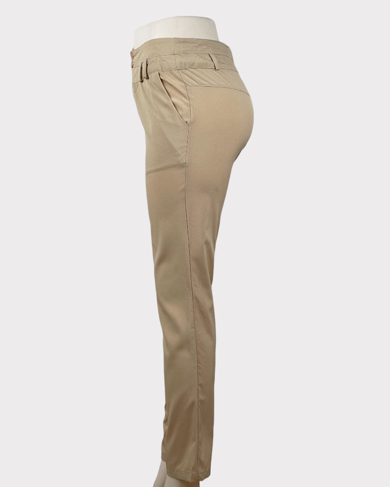 Zanzea Collection Beige Sheer Pant (M)