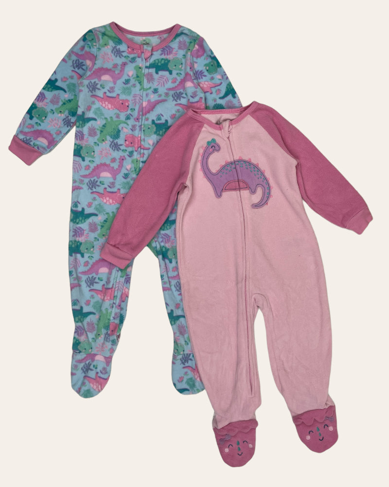 Kids Headquarters Girls 2 Piece Onesie Set (18M)