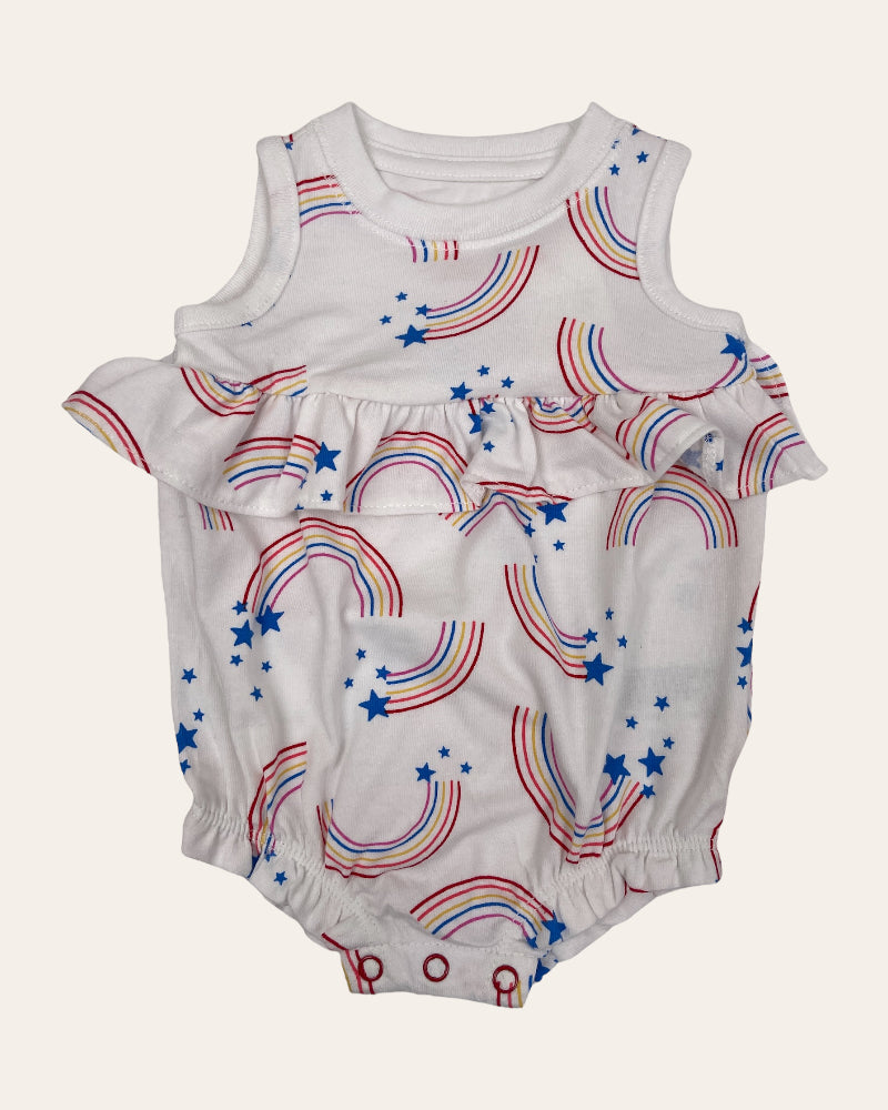 Cat & Jack Pack Of 2 – Rainbow And Stars Bodysuits (NB)