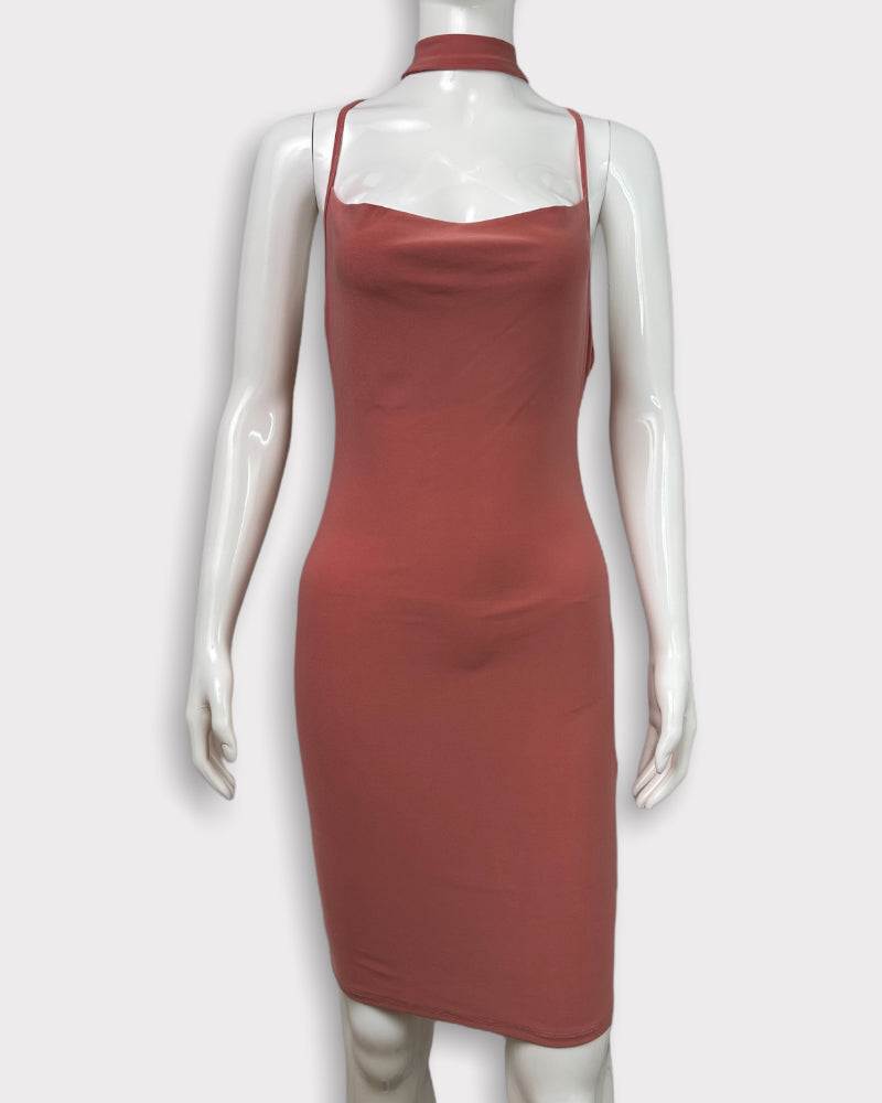 Papaya Bodycon Sleeveless Dress (L)