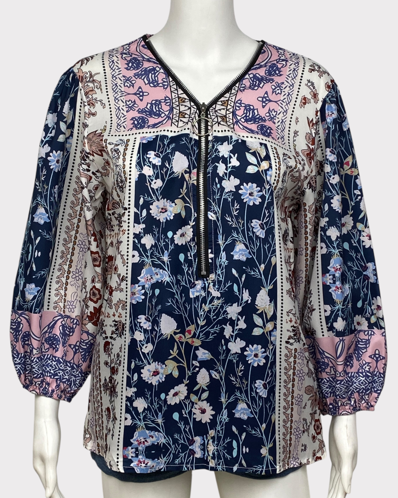 Flower Printed Blouse (S)