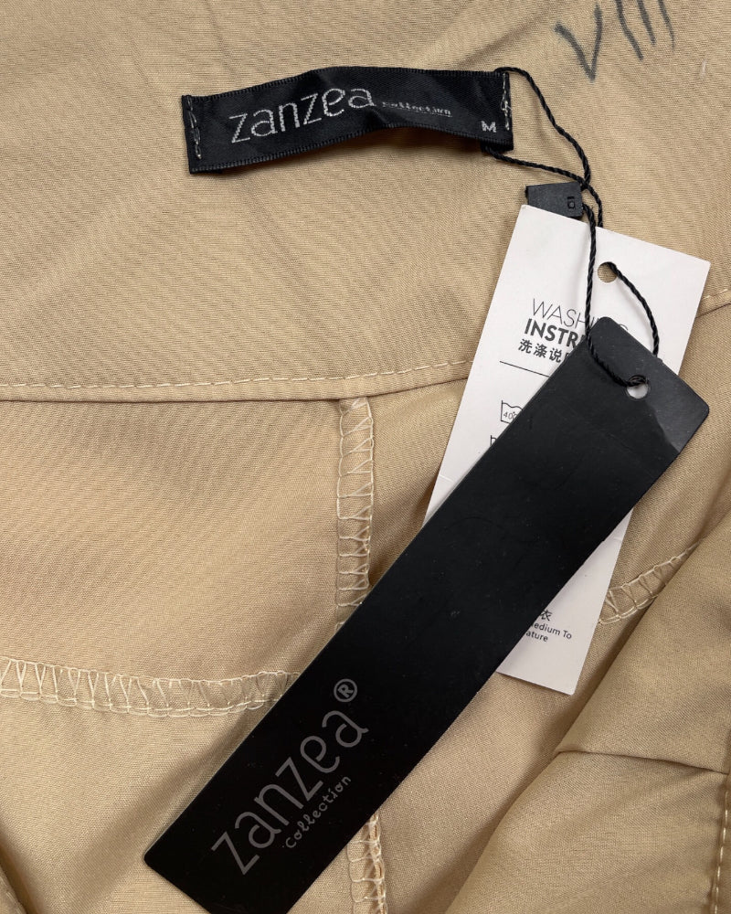 Zanzea Collection Beige Sheer Pant (M)