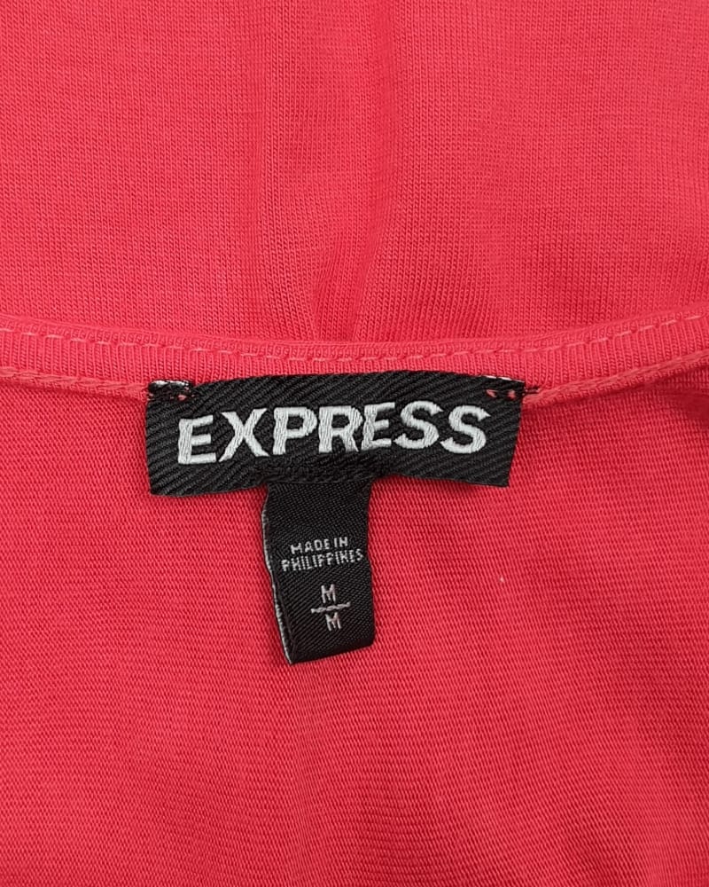 Express Front Zip Red Blouse (M)