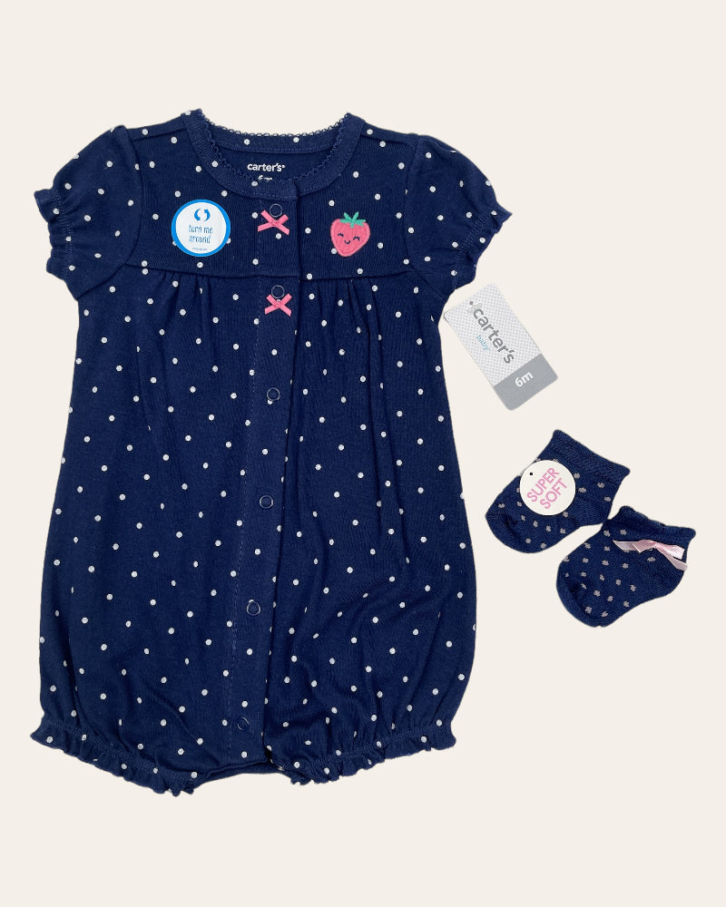 Carter's Girls 2 Piece Set - Bodysuit And Socks (6M)