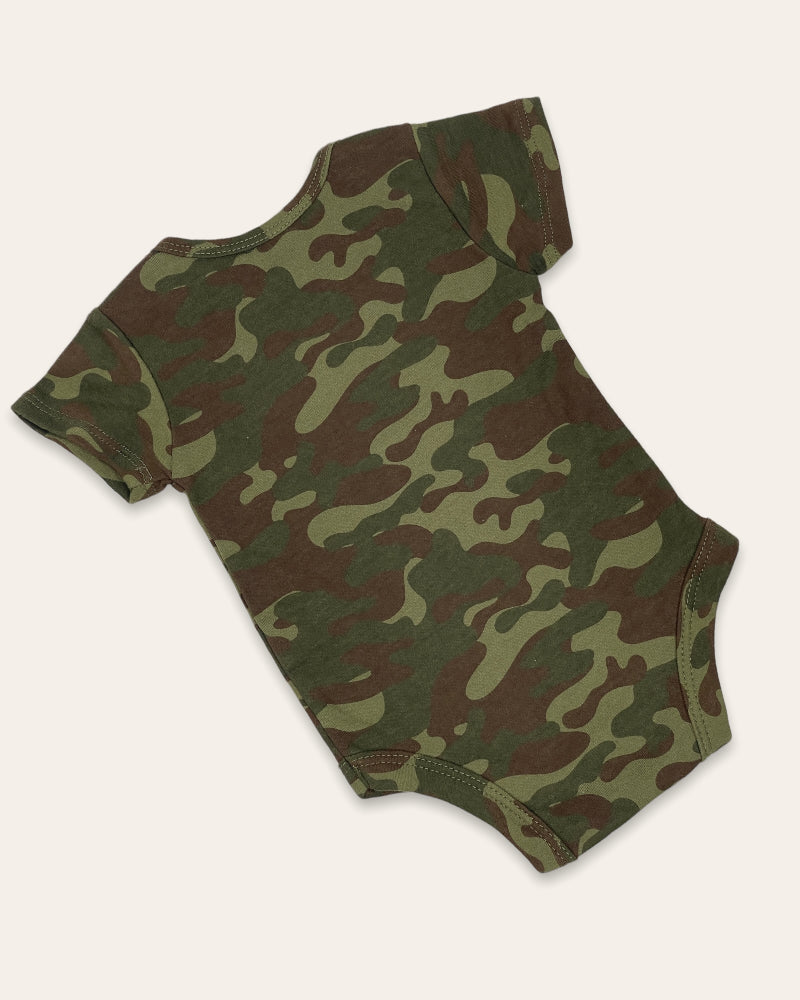 Generic Boys Camo Print Shortsleeve Bodysuit (0-3M)