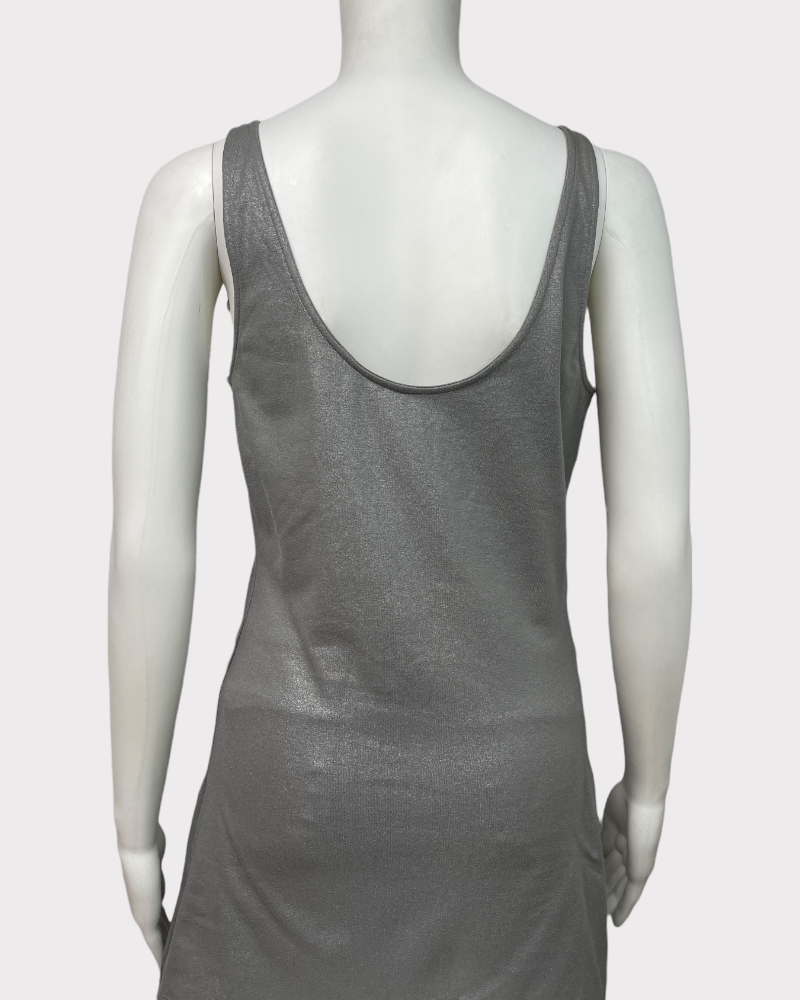 Express Grey Shiny Tank Top (M)