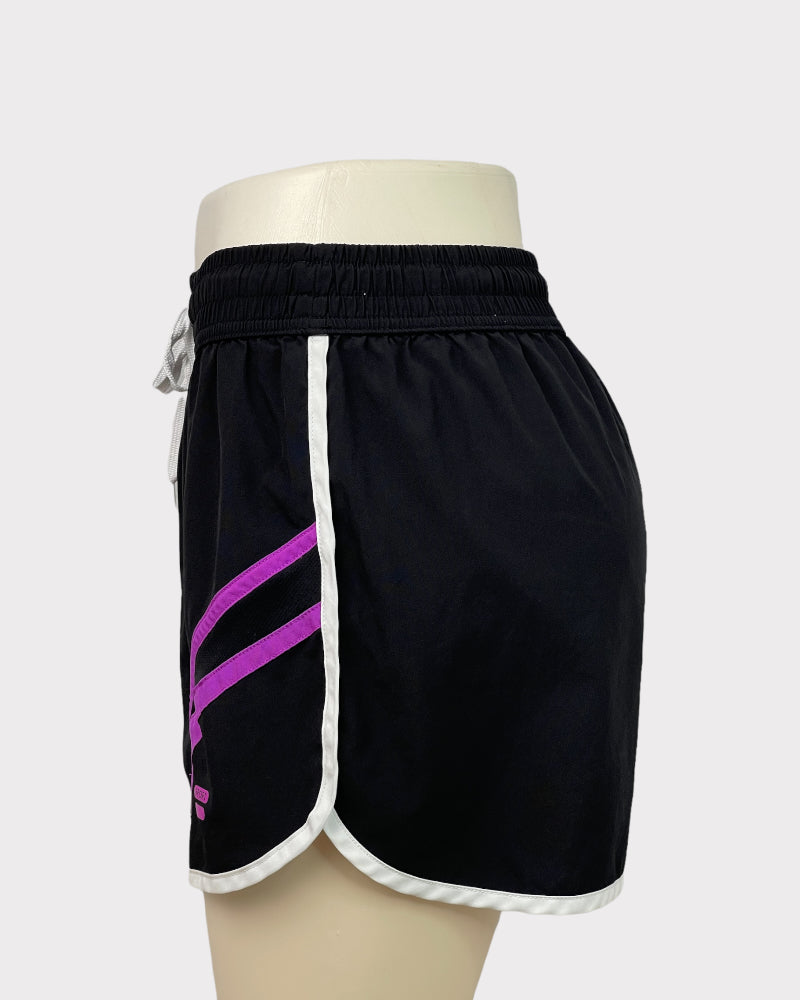 Fila Black With Purple Detail Active Shorts (M)