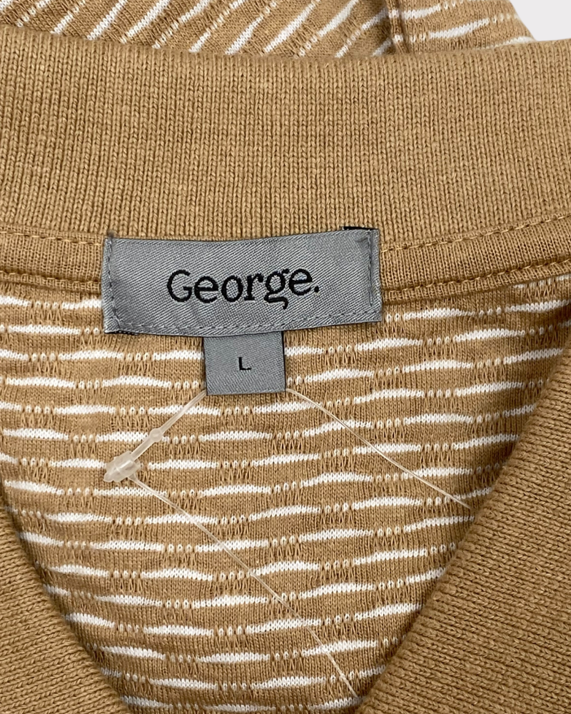 Brand New striped polo (L)