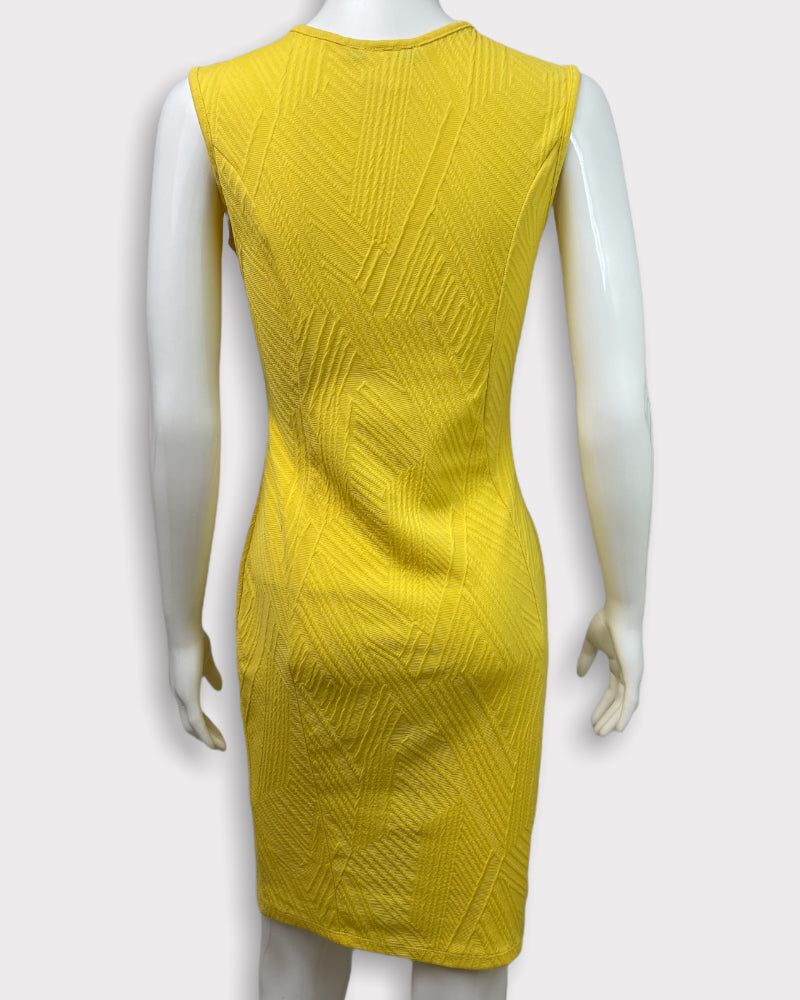 Fashion Dazzle Yellow Sleeveless Dress (L)