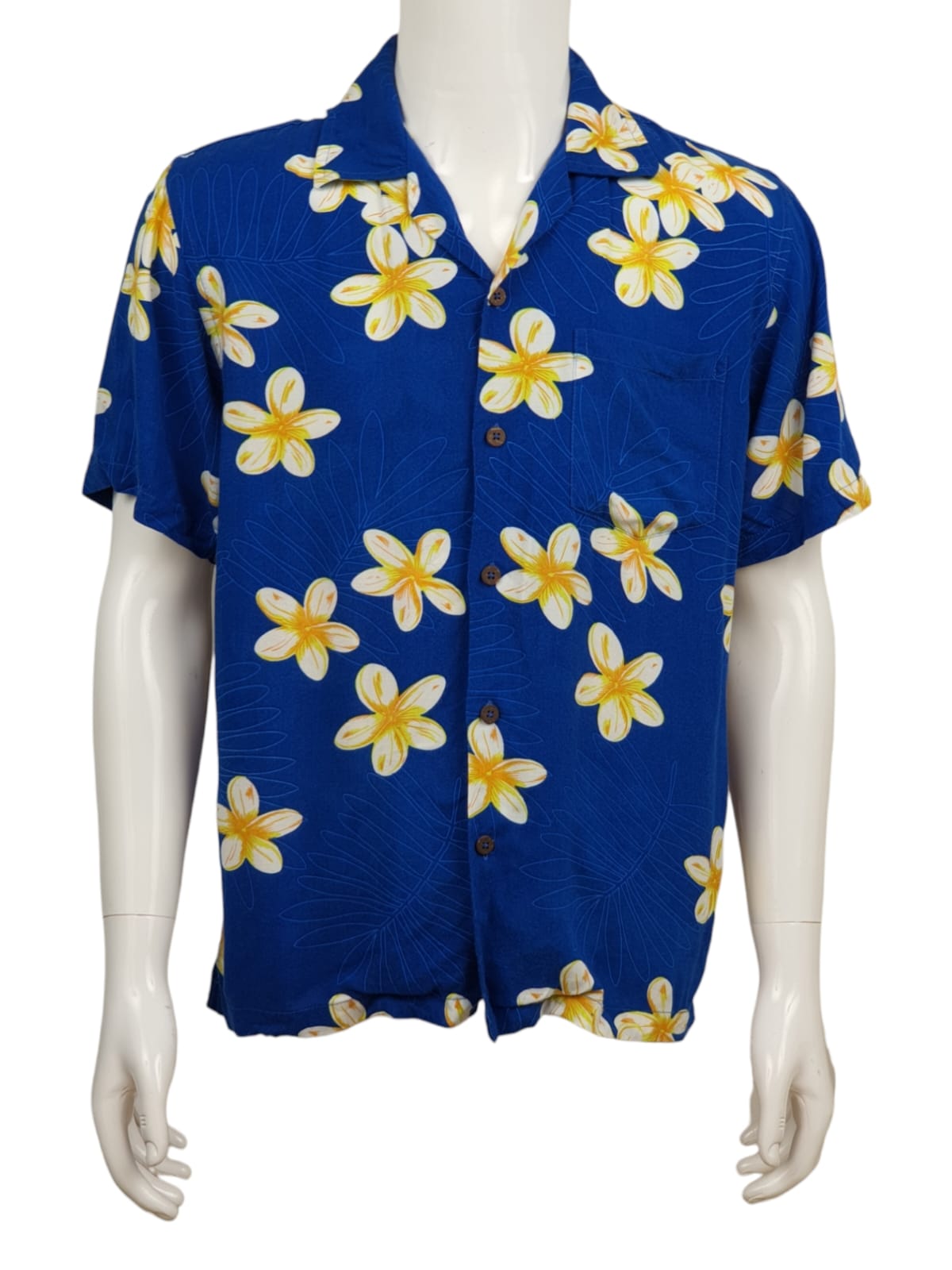 Favant Blue Floral Hawaiian Shirt (S)