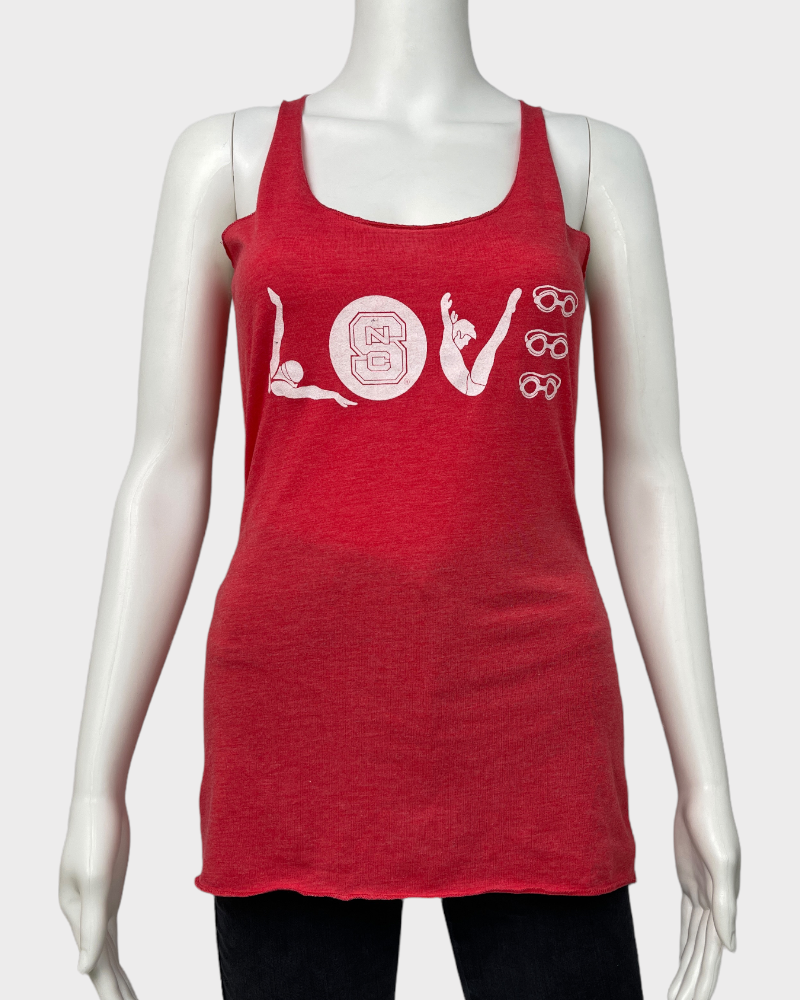 Bella+Canvas Pink-Red Tank Top (XS)