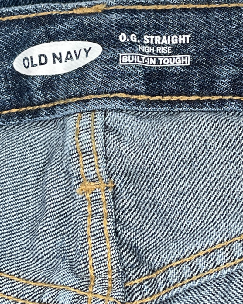 Old Navy Girls Straight High Rise Distressed Jeans (W24)