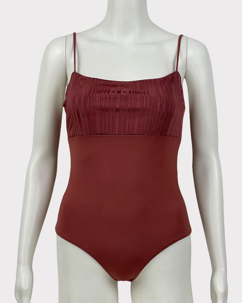 Tavik Swimwear Rosewood Pink One Piece Swimsuit (M)