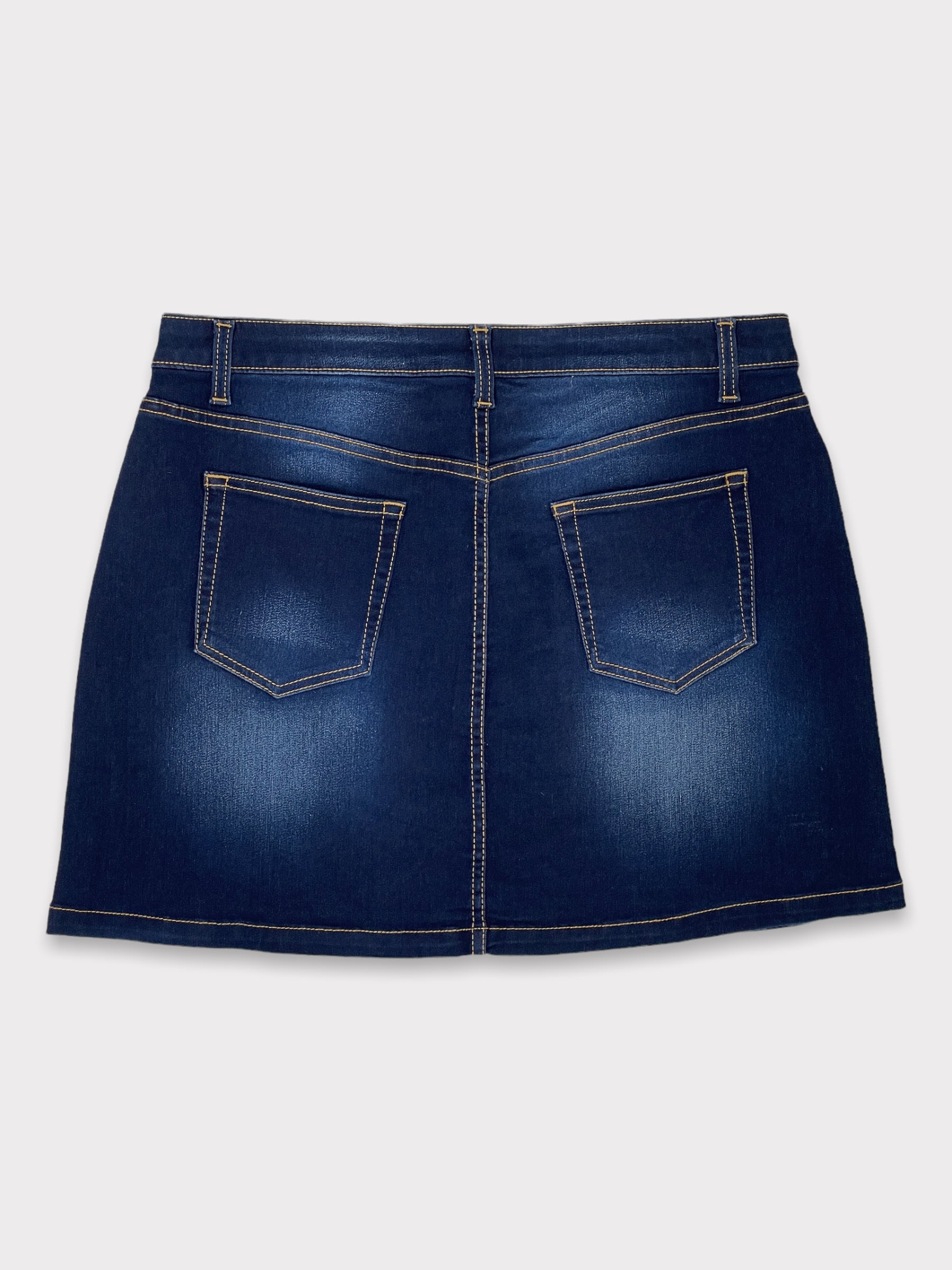 No Boundaries Dark-wash blue High-rise Denim Mini Skirt (W33)