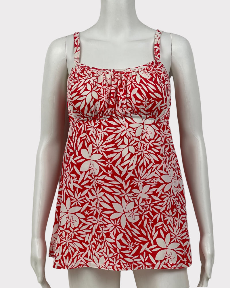 Kim Rogers Flower Petal Print One Piece Swimsuit (S)