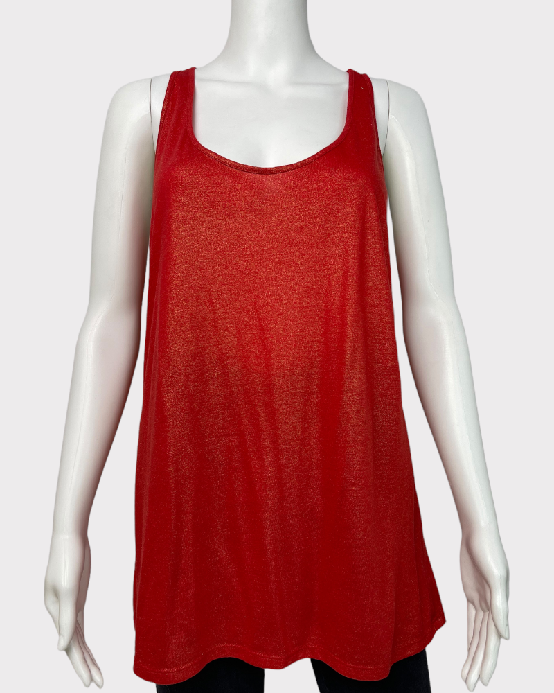 Decree Red Shimmery Tank Top (XL/XG)