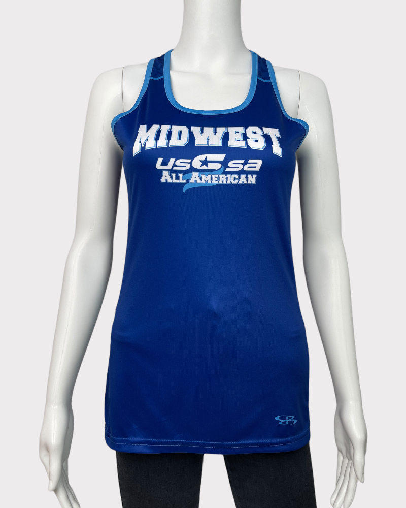 Boombah Dark Blue With Light Blue Lining Tank Top (S)