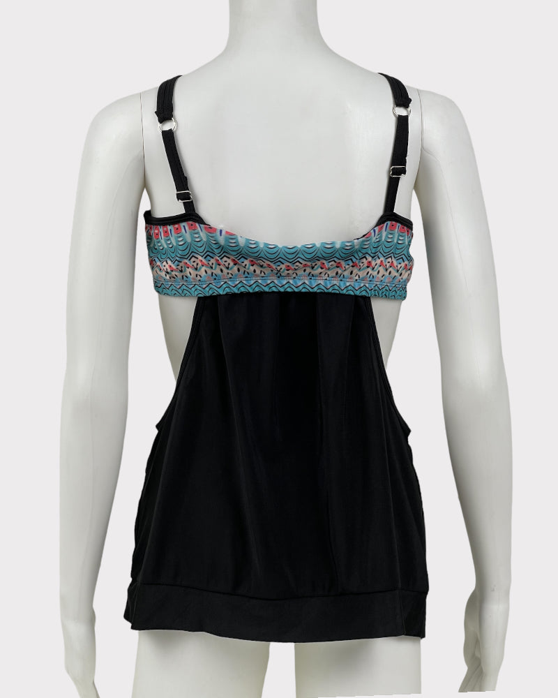 Black Printed Tankini (M-L)