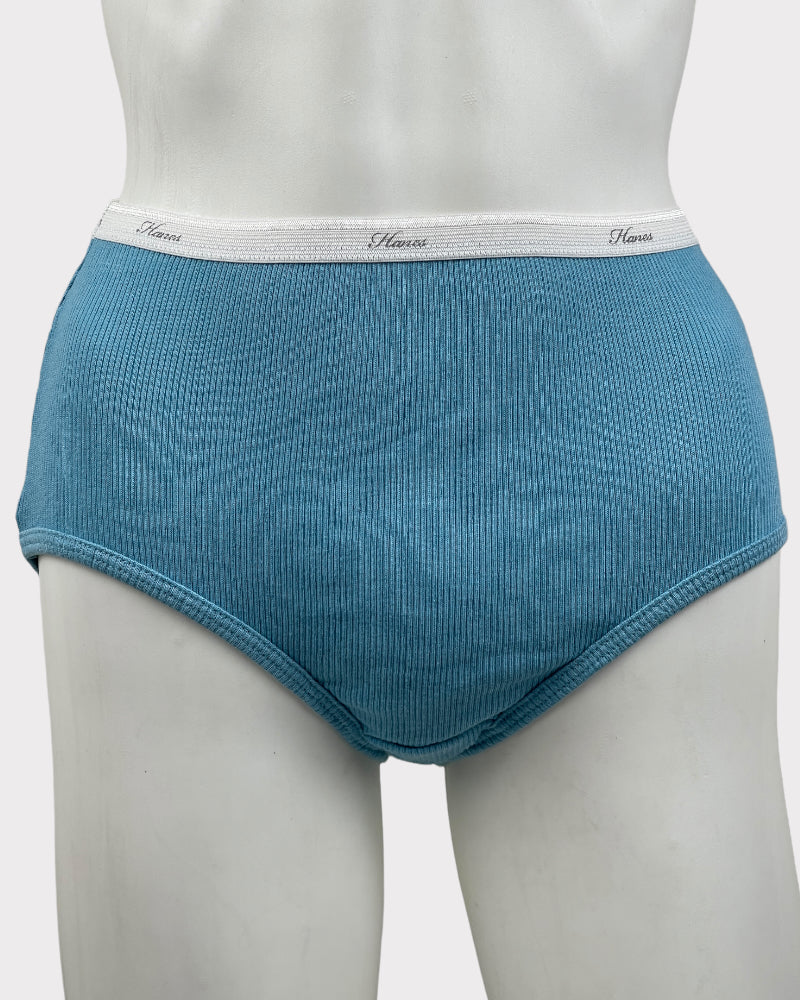 Hanes Blue Ribbed Underwear (L)