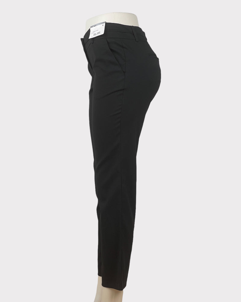 New York & Company Black Slim Mid-Rise Ankle Pants (W31)