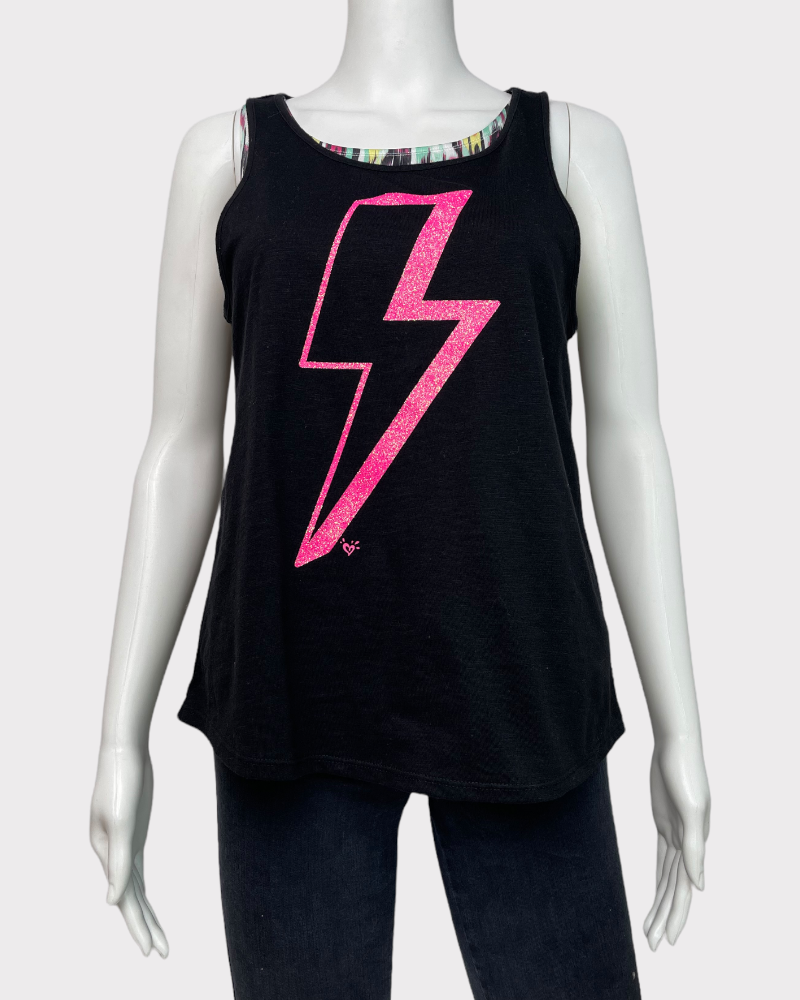 Justice Active Black And Pink Tank Top (14/16)