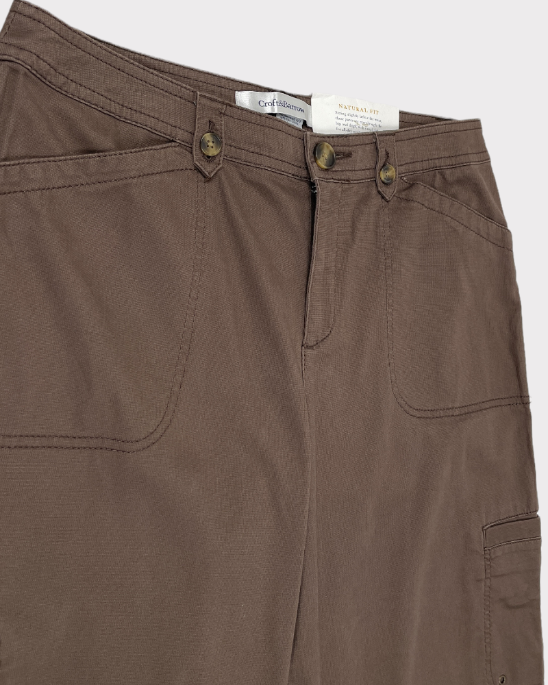 Croft &; Barrow Brown Capri Pants (W30)