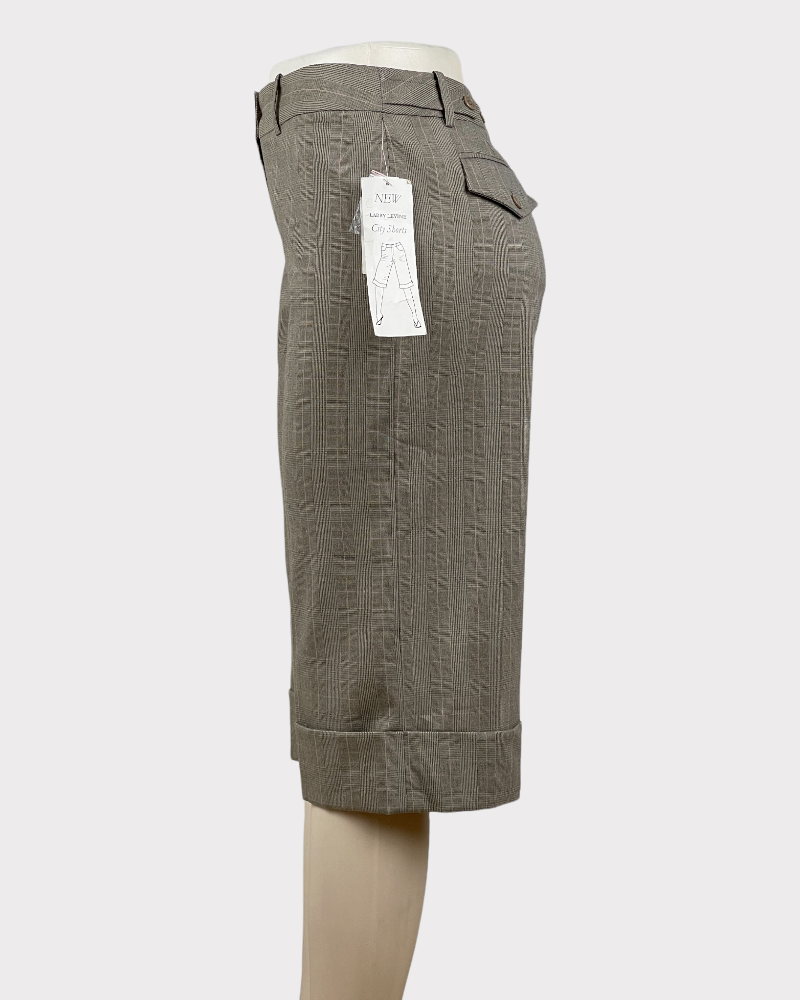 Larry Levine Beige-Grey City Shorts (4)