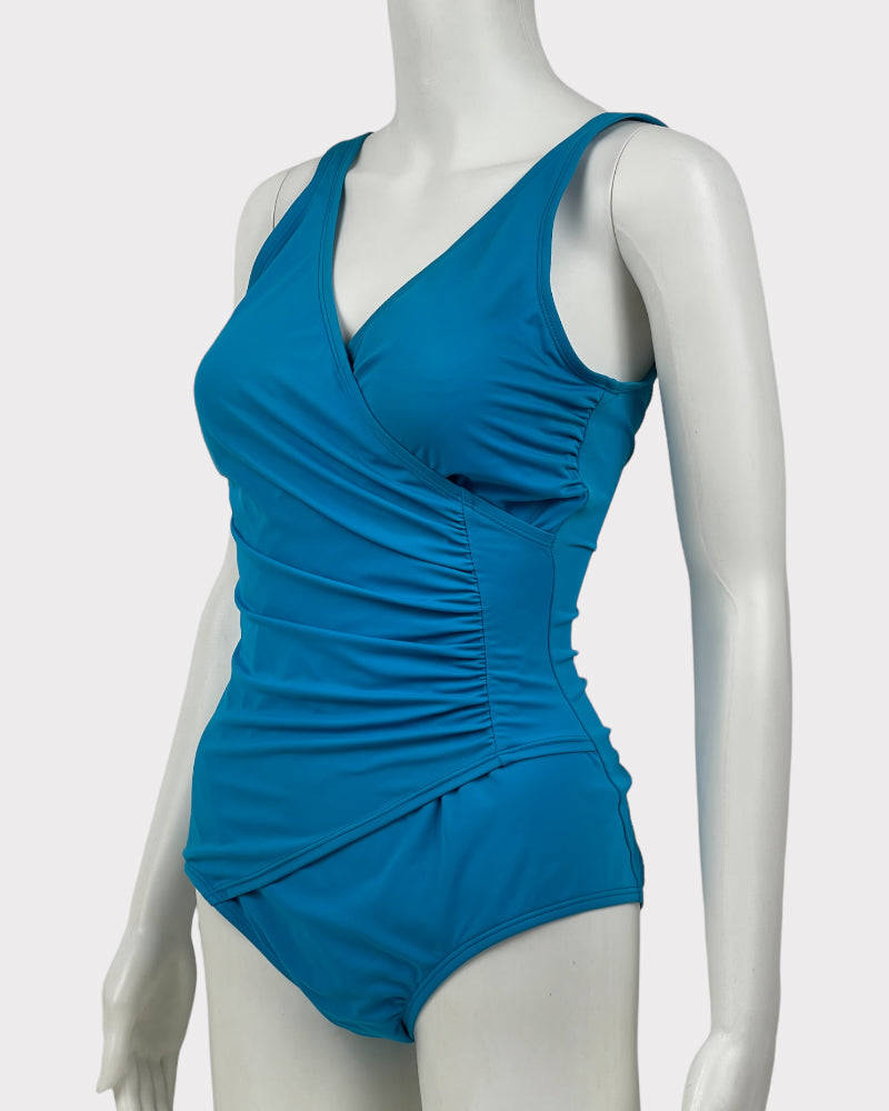 Jantzen Classics Blue One Piece Swimsuit (M)