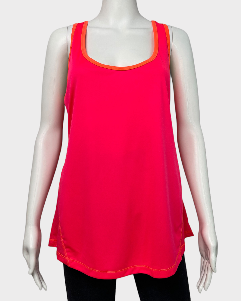 Old Navy Neon Pink With Orange Lining Tank Top (L)